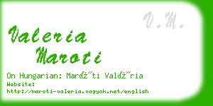valeria maroti business card